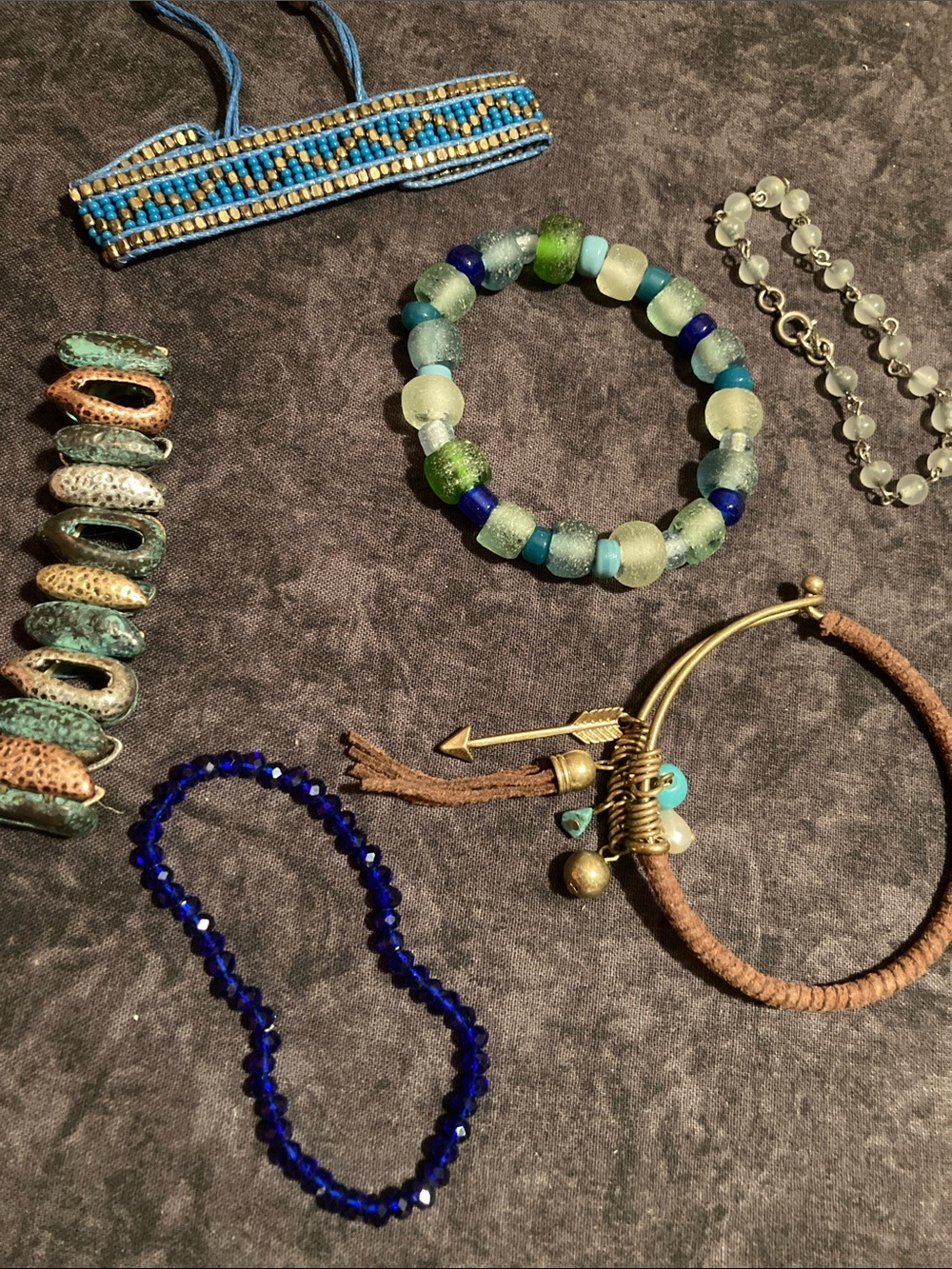 Bohemian Blue & Green Bracelet Bundle 6 Pcs